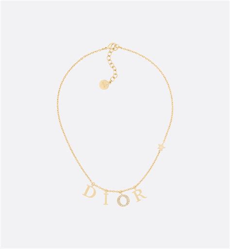 dior chain gold|necklace that says dior.